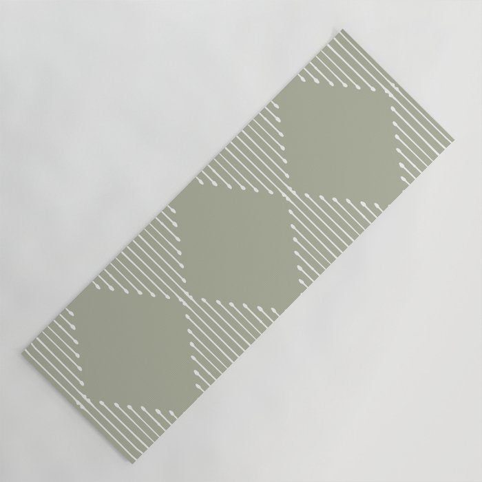Geo (Linen Sage) Yoga Mat Gallery Image 1