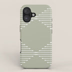 Geo (Linen Sage) iPhone Case Gallery Image 1