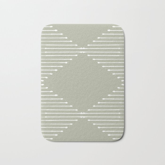 Geo (Linen Sage) Bath Mat Gallery Image 1