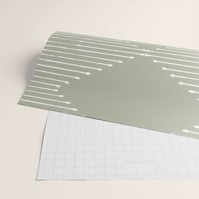 Geo (Linen Sage) Wrapping Paper Gallery Image 2