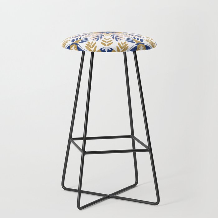 Modern circular nature tile B Stool Gallery Image 1