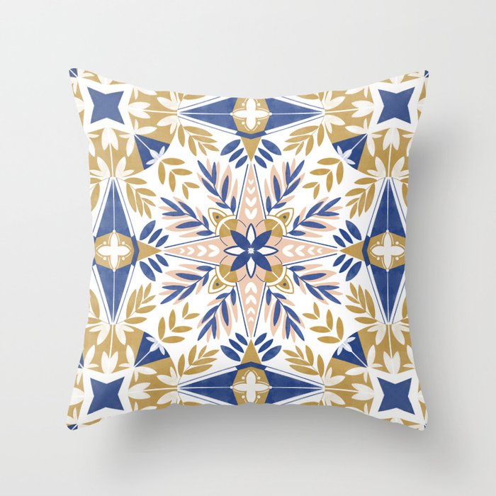 Modern circular nature tile B Throw Pillow Gallery Image 6
