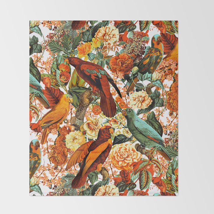 The Magical World of Birds II Throw Blanket Gallery Image 2