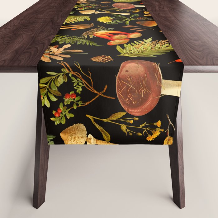 Vintage & Shabby Chic - Autumn Harvest Black Table Runner Gallery Image 1