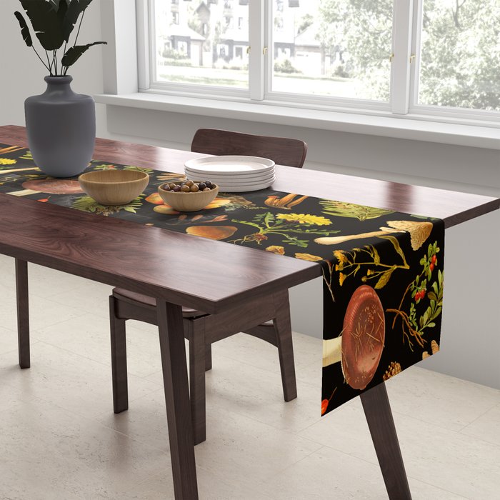 Vintage & Shabby Chic - Autumn Harvest Black Table Runner Gallery Image 2