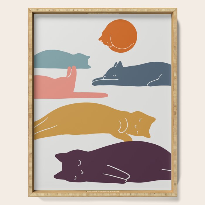 Cat Landscape 11 Serving Tray Gallery Image 1