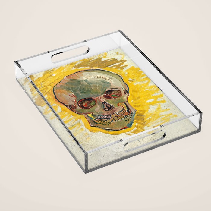 Skull by Vincent van Gogh, 1887 Acrylic Tray Gallery Image 1