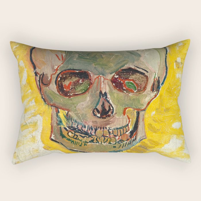 Skull by Vincent van Gogh, 1887 Rectangular Pillow Gallery Image 1