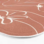 Little Flower Outline on Clay 03 Bath Mat Gallery Image 3