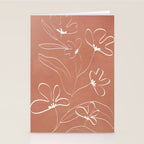 Little Flower Outline on Clay 03 Stationery Card Gallery Image 2