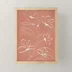 Little Flower Outline on Clay 03 Mini Art Print Gallery Image 1