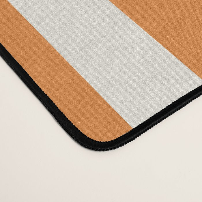 Classic Stripes XLVI - Retro Orange Desk Mat Gallery Image 4