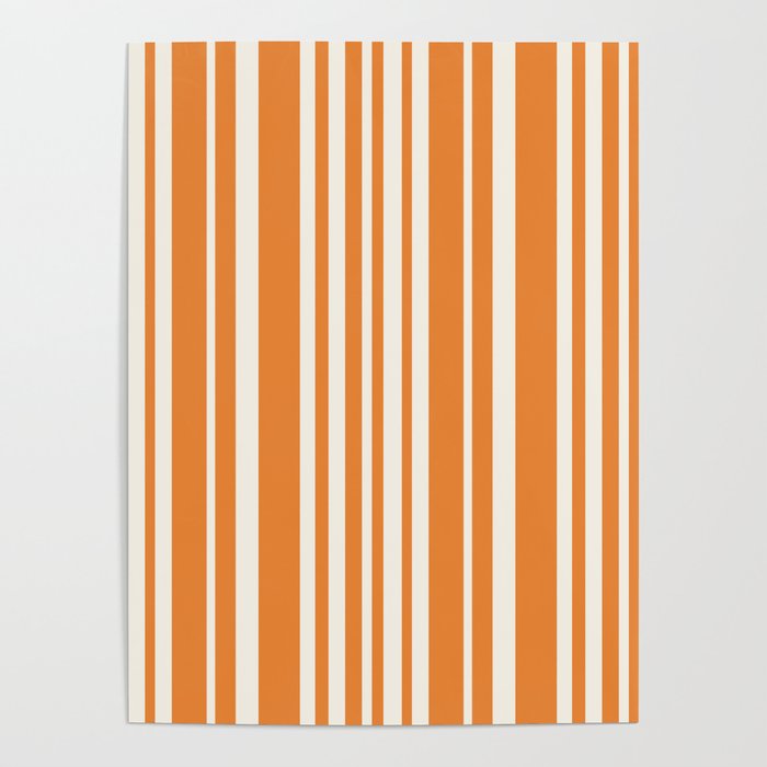 Classic Stripes XLVI - Retro Orange Poster Gallery Image 4