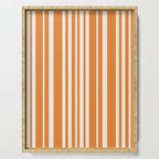 Classic Stripes XLVI - Retro Orange Serving Tray Gallery Image 1