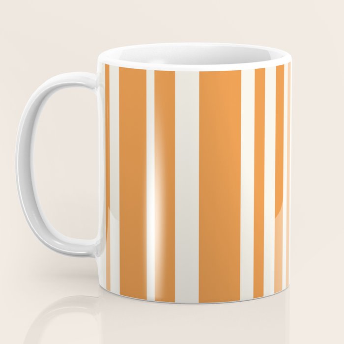 Classic Stripes XLVI - Retro Orange Coffee Mug Gallery Image 3