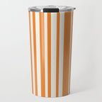 Classic Stripes XLVI - Retro Orange Travel Mug Gallery Image 1