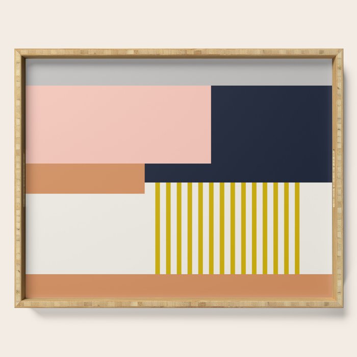 Sol Abstract Geometric Print in Multi Serving Tray Gallery Image 1