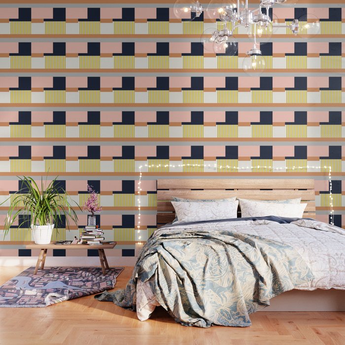 Sol Abstract Geometric Print in Multi Wallpaper Gallery Image 3