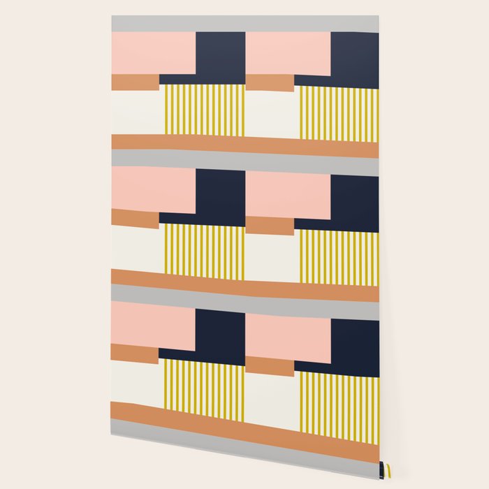 Sol Abstract Geometric Print in Multi Wallpaper Gallery Image 2