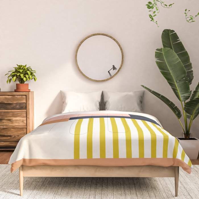 Sol Abstract Geometric Print in Multi Comforter Gallery Image 3