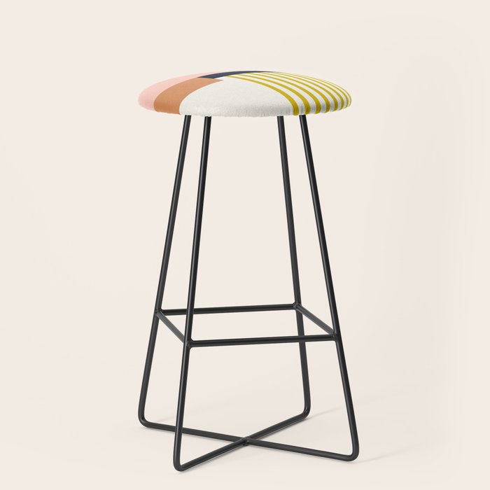 Sol Abstract Geometric Print in Multi Stool Gallery Image 1