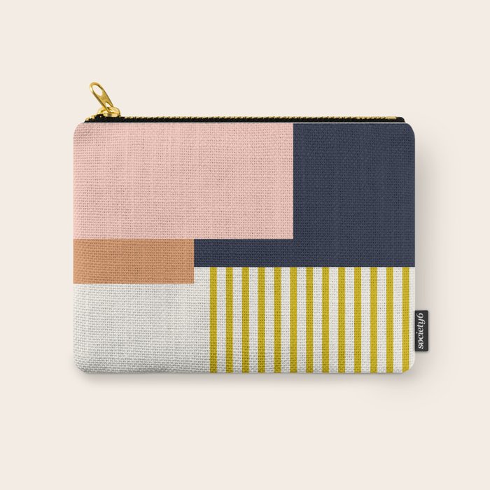 Sol Abstract Geometric Print in Multi Carry All Pouch Gallery Image 1