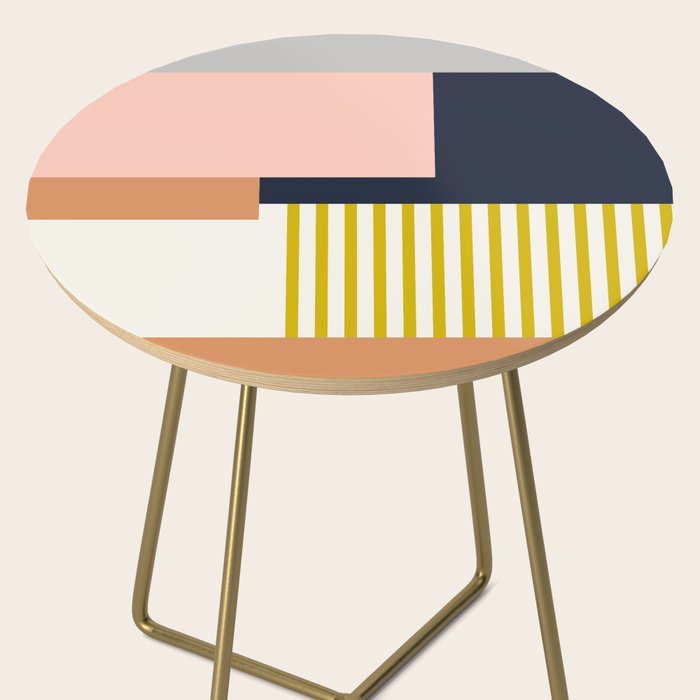 Sol Abstract Geometric Print in Multi Side Table Gallery Image 2