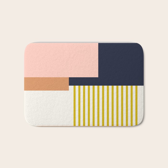 Sol Abstract Geometric Print in Multi Bath Mat Gallery Image 1
