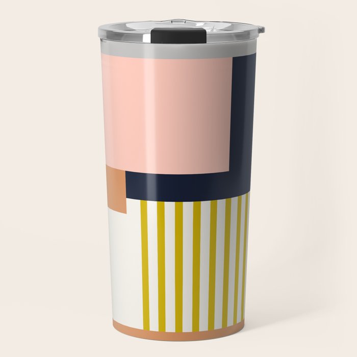 Sol Abstract Geometric Print in Multi Travel Mug Gallery Image 1