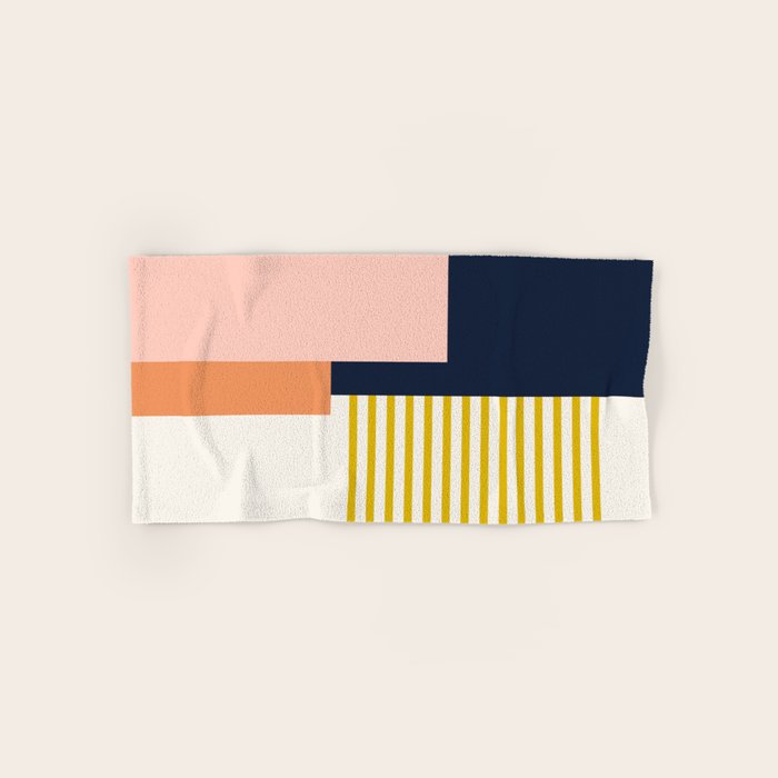 Sol Abstract Geometric Print in Multi Bath Towel Gallery Image 1