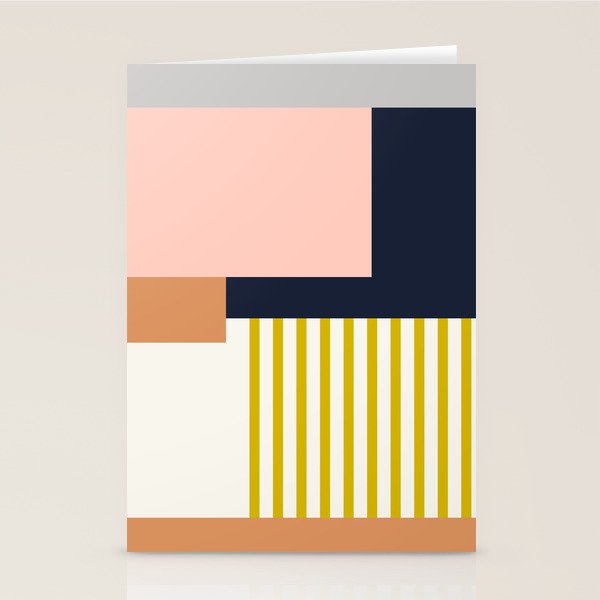 Sol Abstract Geometric Print in Multi Stationery Card Gallery Image 1