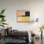 Sol Abstract Geometric Print in Multi Wood Wall Art Gallery Image 2