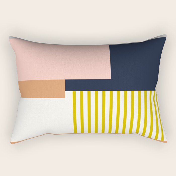 Sol Abstract Geometric Print in Multi Rectangular Pillow Gallery Image 2