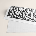 Black and White Graffiti Street art Ink Marker  Wrapping Paper Gallery Image 2