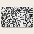 Black and White Graffiti Street art Ink Marker  Cutting Board Gallery Image 1