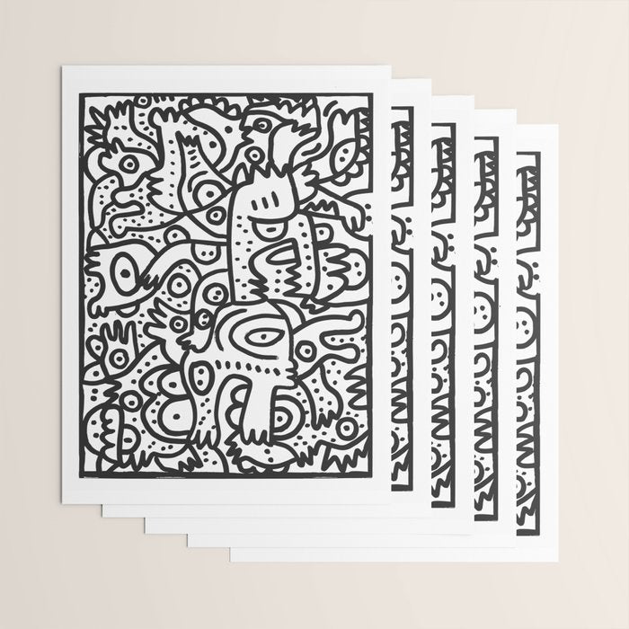 Black and White Graffiti Street art Ink Marker  Wrapping Paper Gallery Image 3