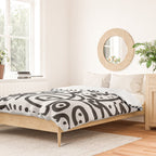 Black and White Graffiti Street art Ink Marker  Duvet Cover Gallery Image 2