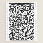 Black and White Graffiti Street art Ink Marker  Jigsaw Puzzle Gallery Image 1