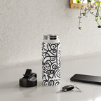 Black and White Graffiti Street art Ink Marker  Water Bottle Gallery Image 4