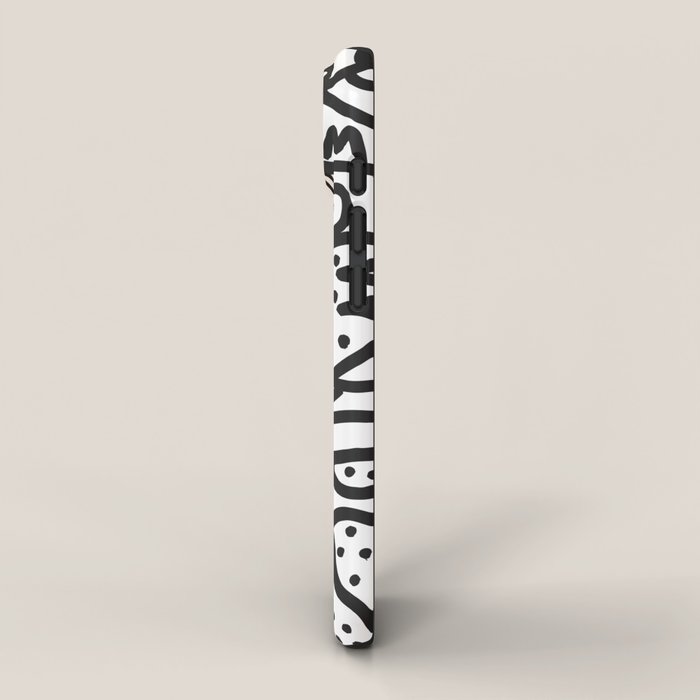 Black and White Graffiti Street art Ink Marker  iPhone Case Gallery Image 2