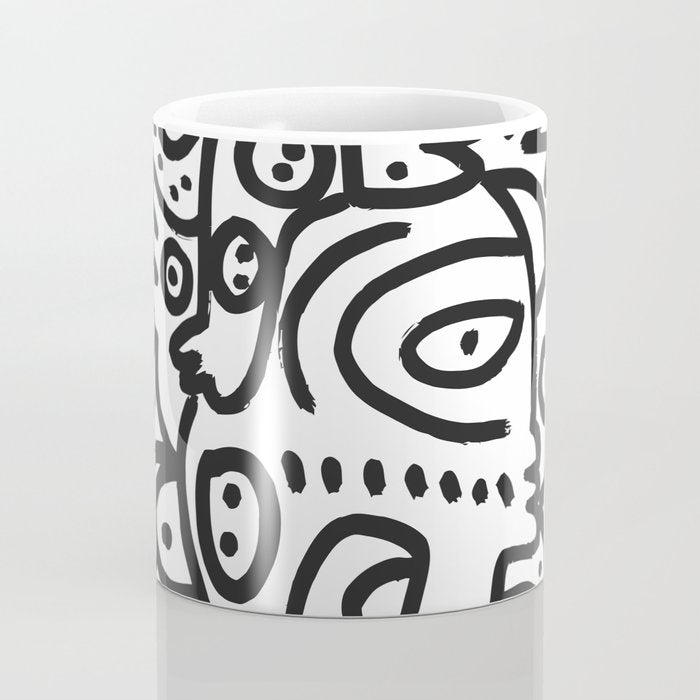 Black and White Graffiti Street art Ink Marker  Coffee Mug Gallery Image 4