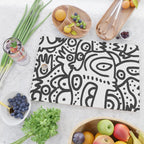Black and White Graffiti Street art Ink Marker  Cutting Board Gallery Image 2