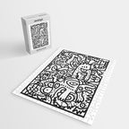 Black and White Graffiti Street art Ink Marker  Jigsaw Puzzle Gallery Image 2