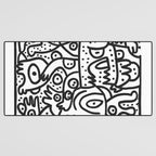 Black and White Graffiti Street art Ink Marker  Desk Mat Gallery Image 3