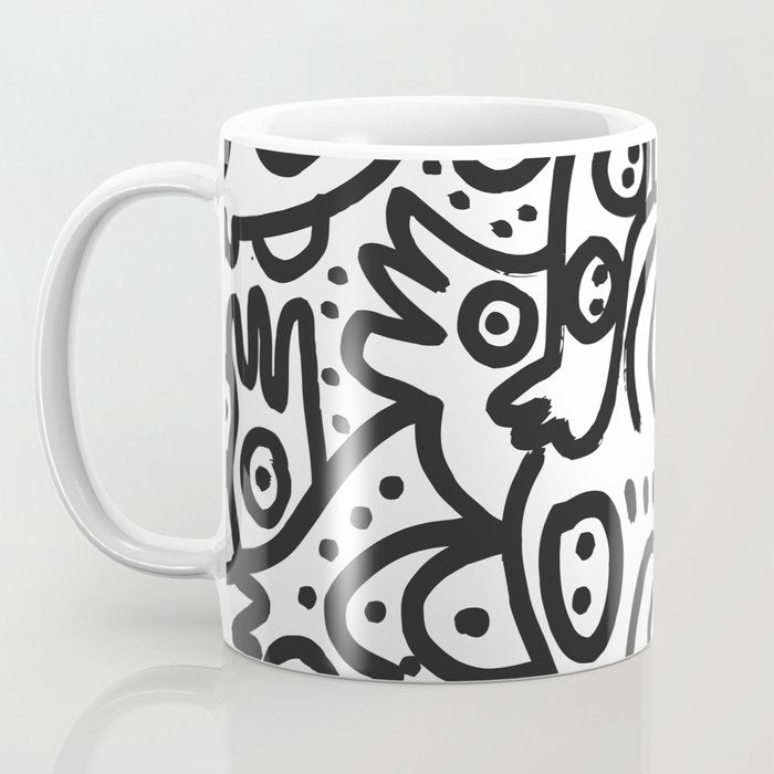 Black and White Graffiti Street art Ink Marker  Coffee Mug Gallery Image 3