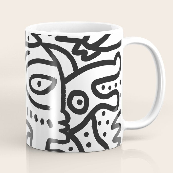 Black and White Graffiti Street art Ink Marker  Coffee Mug Gallery Image 1