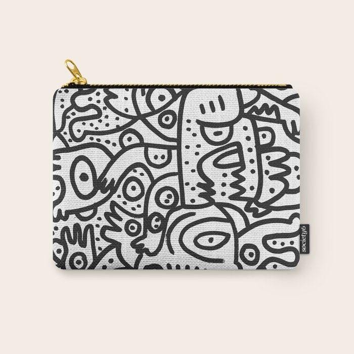 Black and White Graffiti Street art Ink Marker  Carry All Pouch Gallery Image 1