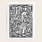 Black and White Graffiti Street art Ink Marker  Poster Gallery Image 4