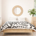 Black and White Graffiti Street art Ink Marker  Duvet Cover Gallery Image 3