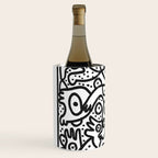 Black and White Graffiti Street art Ink Marker  Wine Chiller Gallery Image 2